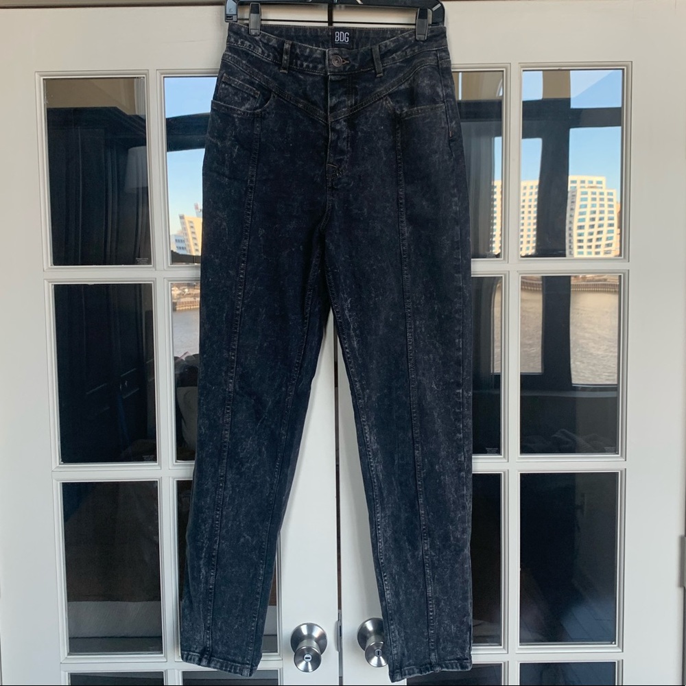 Urban Outfitters BDG Washed Black Straight Leg Denim